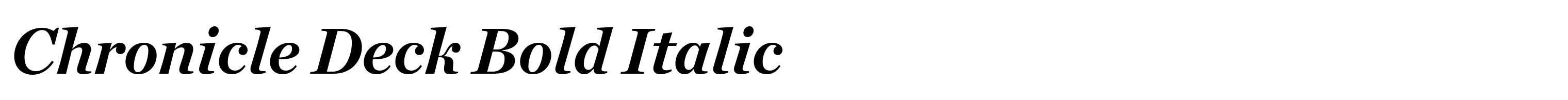 Chronicle Deck Bold Italic